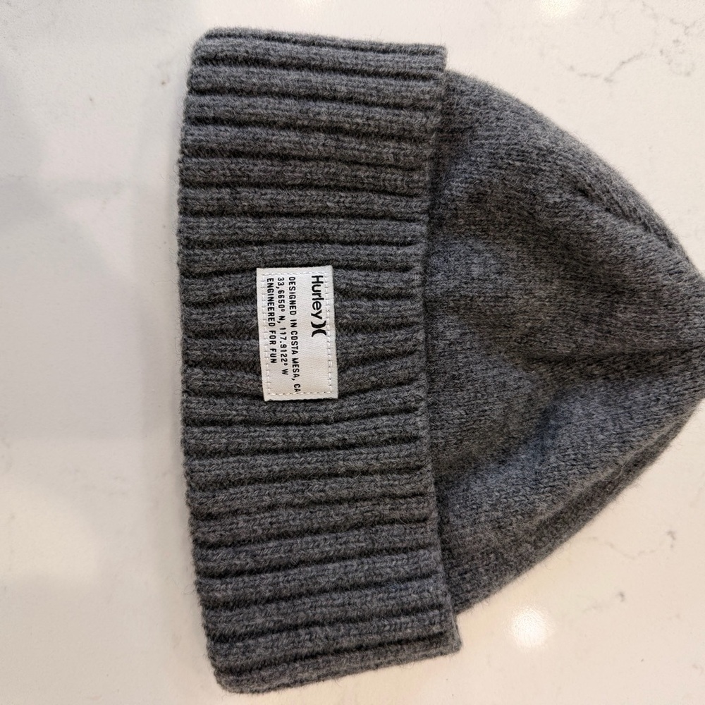 Hurley Charcoal Knit Beanie
